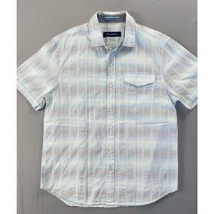 Tommy Bahama Short Sleeve Button Front Stretch Cotton Seersucker Shirt. Men's M.